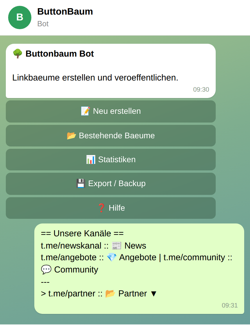 Menü erstellen